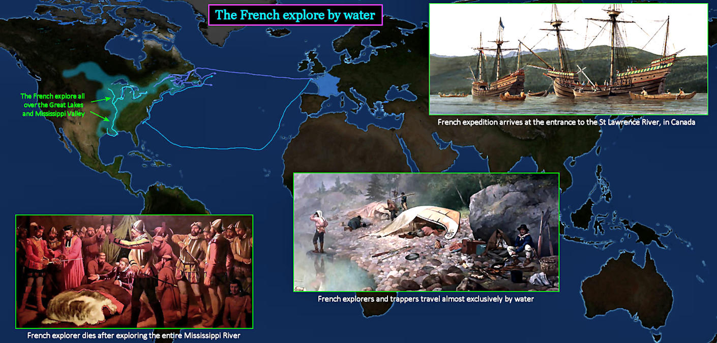 French exploration, 1500s map